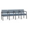 Lesro Lenox Steel 4 Seat Tandem Seating Metal Frame, Charcoal, RS Rain Song Back, MD Titan Seat LS4103 - alternate 1